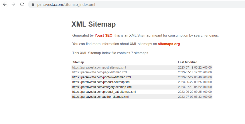 سایت مپ xml