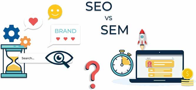 SEM در مقابل SEO