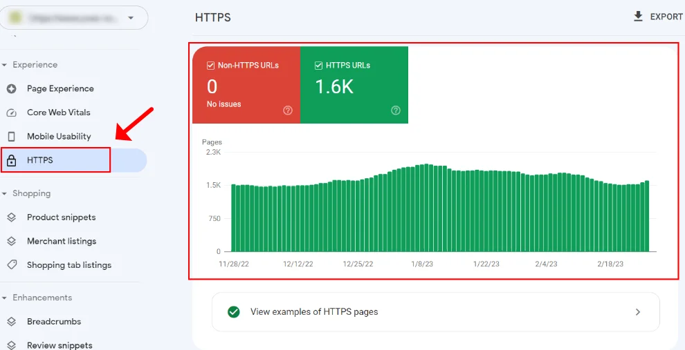 گزارش ‘HTTPS’ در گوگل سرچ کنسول