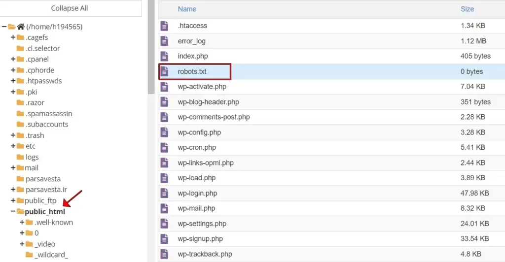فایل robots.txt کجا قرار دارد