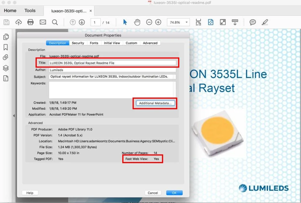 اضافه کردن عنوان به فایل PDF