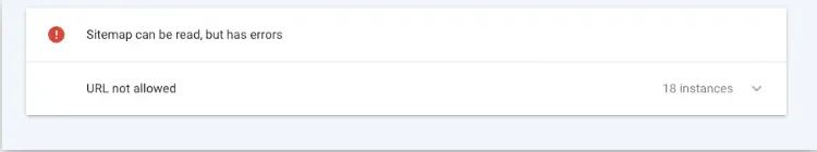 URL مجاز نیست در گوگل سرچ کنسول