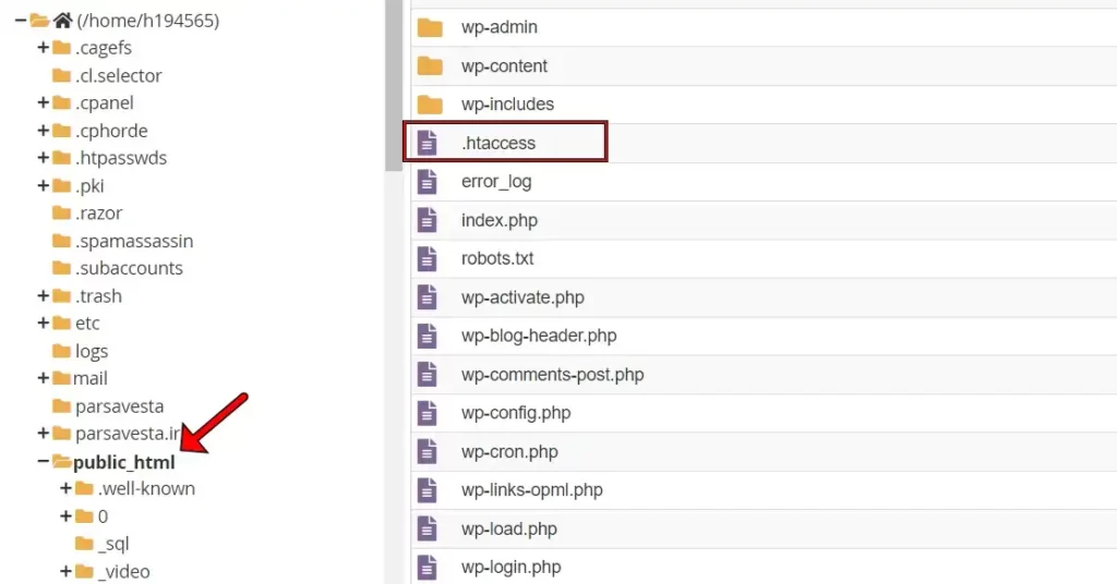 خطای 500 Internal Server به دلیل خرابی فایل htaccess.