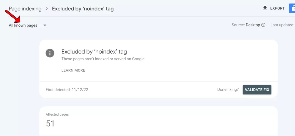 رفع خطای Excluded by ‘noindex’ tag در گوگل سرچ کنسول