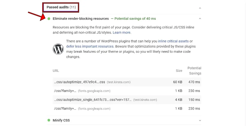 PageSpeed Insights تست