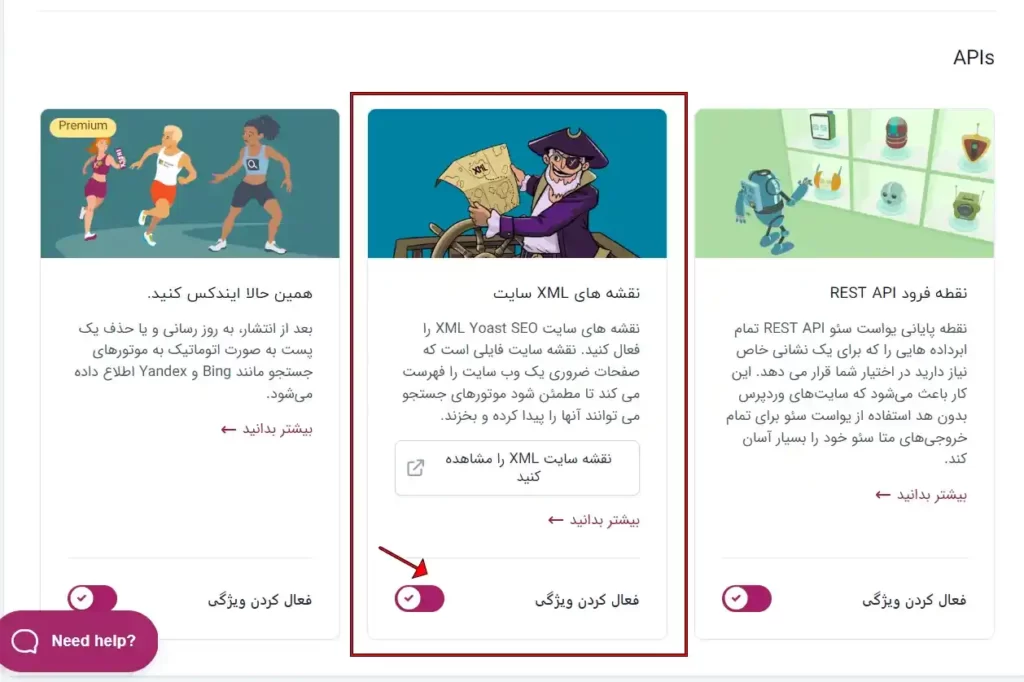 سایت مپ در افزونه یواست