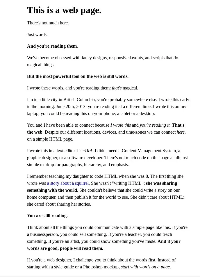 this is a web page