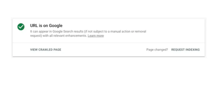 دکمه «Request indexing» در گوگل سرچ کنسول